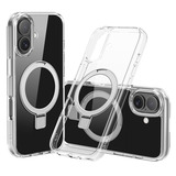 Nevox StyleShell SHOCKFlex mit Standfunktion, Handyhülle transparent, iPhone 17, kompatibel mit MagSafe