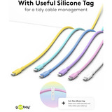 goobay USB 2.0 Silikonkabel türkis, USB-C Stecker > USB-C Stecker türkis, 1,5 Meter, PD 60 Watt