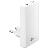 goobay USB-C PD GaN 90° Dual-Schnelladegerät 65 W weiß, 65 Watt