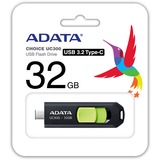ADATA UC300 32 GB, USB-Stick schwarz/grün, USB-C 3.2 Gen 1