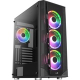 Aerocool Prism ARGB, Tower-Gehäuse schwarz, Tempered Glass