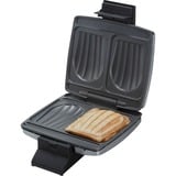 Cloer Sandwichmaker 6235 edelstahl/schwarz, mit Muschelform für 2 Toasts