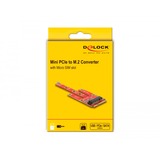 DeLOCK Konverter Mini PCIe > M.2 Key B Slot + Micro SIM Slot, Schnittstellenkarte 