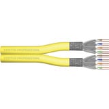 Digitus Professional Cat.7a S/FTP Verlegekabel Duplex, B2ca gelb, 500 Meter Trommel