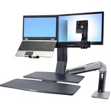 Ergotron WorkFit Umbausatz von Monitor & Laptop zu Dual Display, Halterung schwarz, für Workfit-S / WorkFit-C / Workfi t-A