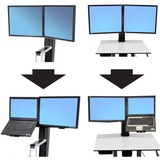 Ergotron WorkFit Umbausatz von Monitor & Laptop zu Dual Display, Halterung schwarz, für Workfit-S / WorkFit-C / Workfi t-A