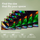Hisense 55UR8DS RGB MiniLED, LED-Fernseher 139 cm (55 Zoll), schwarz/dunkelgrau, UltraHD/4K, Hi-View AI Engine RGB, 180Hz Panel