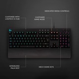 Logitech G213 Prodigy, Gaming-Tastatur schwarz, DE-Layout, Rubberdome