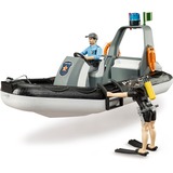bruder bworld Polizei Schlauchboot, Modellfahrzeug 
