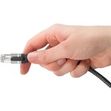 goobay Ethernet-Kabel USB-C 3.2 Gen2 Stecker > RJ-45 Stecker, LAN-Adapter schwarz/silber, 1,5 Meter, geflochtener Textilmantel