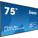 iiyama LH7542UHS-B3, LED-Monitor schwarz, UltraHD/4K, HDMI, IPS