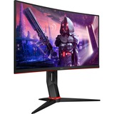AOC C24G2U/BK, Gaming-Monitor 60 cm(24 Zoll), schwarz/rot, FullHD, AMD Free-Sync, 165 Hz, 165Hz Panel
