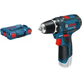 Bosch Professional Akku-Bohrschrauber GSR 12V-15 Professional solo, 12Volt blau/schwarz, ohne Akku und Ladegerät, L-BOXX