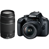 Canon EOS 4000D KIT (18-55 mm III + 75-300mm III), Digitalkamera schwarz, inkl. 2x Canon-Objektiv