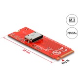 DeLOCK M.2 Key M zu 1 x OCuLink SFF-8612 Konverter, Schnittstellenkarte 