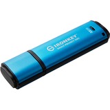 Kingston IronKey Vault Privacy 50 32 GB, USB-Stick hellblau/schwarz, USB-C 3.2 Gen 1