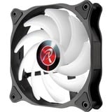 RAIJINTEK EOS 12 RBW ADD -2 120x120x25, Gehäuselüfter schwarz/transparent, 2 Stück, inkl. 8-Port Hub, Fernbedienung, 120 mm