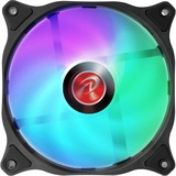 RAIJINTEK EOS 12 RBW ADD -2 120x120x25, Gehäuselüfter schwarz/transparent, 2 Stück, inkl. 8-Port Hub, Fernbedienung, 120 mm