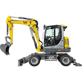 SIKU SUPER Wacker Neuson EW65 Mobilbagger, Modellfahrzeug gelb/grau