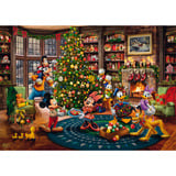 Schmidt Spiele Thomas Kinkade Studios: Disney - Mickey & Minnie Trimming The Tree, Puzzle 1000 Teile