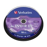 Verbatim DVD+R DL 8,5 GB, DVD-Rohlinge 8fach, 10 Stück