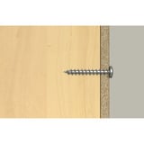 fischer Spanplattenschraube PowerFast II 6,0x40 Halbrundkopf TX 100 Stück, mit Vollgewinde, Edelstahl A2