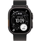 Apple Watch Ultra 3, Smartwatch schwarz, 49 mm, Milanaise Armband schwarz L, Titangehäuse, Cellular