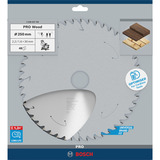 Bosch PRO Wood cordless Kreissägeblatt, Ø 250mm, 48Z Bohrung 30mm, für Akku-Kappsägen