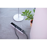 Brennenstuhl Connect Ecolor WLAN Steckdosenleiste 4-fach weiß/schwarz, 1,5 m Kabel, Sprachsteuerung, Timer, App