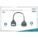 Digitus USB 3.2 Gen 1 Anschlusskabel USB-A > Micro USB-B schwarz, 0,25 Meter