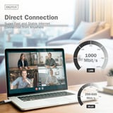 Digitus USB-A 3.2 Gen1 > RJ-45 Ethernet Kabel, 1Gbit/s, Adapter schwarz, 3 Meter, 10/100/1.000Mbit/s