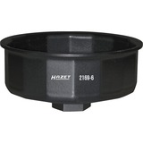 Hazet Ölfilterschlüssel 2169-6, 1/2" und Sechskant 24mm, Steckschlüssel für Ölfilter 16kant, 97mm
