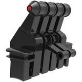 Honeycomb Aeronautical Throttle Pack für Airbus A319 - A380, Schubhebel schwarz