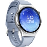 Huawei Watch 6 46mm (Niz-L19F), Smartwatch silber, blaues Fluoroelastomer-Armband