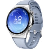 Huawei Watch 6 46mm (Niz-L19F), Smartwatch silber, blaues Fluoroelastomer-Armband