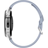 Huawei Watch 6 46mm (Niz-L19F), Smartwatch silber, blaues Fluoroelastomer-Armband