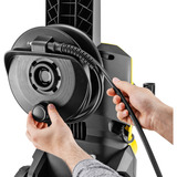 Kärcher K 5 WCM Premium Home, Hochdruckreiniger gelb/schwarz, mit Dreckfräser, Schlauchtrommel und Flächenreiniger
