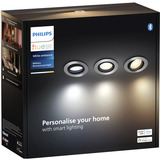 Philips Hue White Ambiance Milliskin Einbauspot 3er-Pack, LED-Leuchte silber