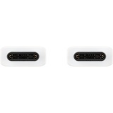 SAMSUNG USB 2.0 Kabel, USB-C Stecker > USB-C Stecker weiß, 1 Meter, Laden mit bis zu 60 Watt