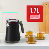 Tefal KI6668  Edelstahl, Wasserkocher schwarz/edelstahl, 2.400 Watt, 1,7 Liter