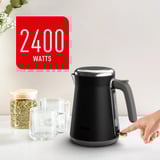 Tefal KI6668  Edelstahl, Wasserkocher schwarz/edelstahl, 2.400 Watt, 1,7 Liter