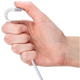 goobay Supersoftes USB 2.0 Textilkabel, USB-C Stecker > USB-C Stecker weiß, 1 Meter