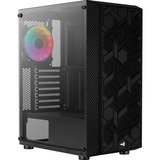 Aerocool Hive FRGB v3, Tower-Gehäuse schwarz, Tempered Glass