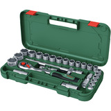 Bosch 1/2" Ratschen-Set mit Steckschlüsseln, 25-teilig grün, Drehmoment bis 768 Nm, im Koffer