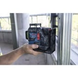 Bosch Professional Akku-Linienlaser GLL 12V-100-33 CG Professional blau/schwarz, Li-Ion Akku 12V 2,0Ah, grüne Laserlinien, inkl. Universalhalter LB 10, Deckenklemme DK 20, L-BOXX