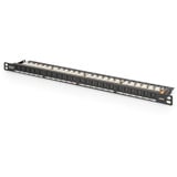 Digitus CAT 6, Klasse E Patchpanel, 24 Port schwarz, 1 HE