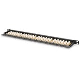 Digitus CAT 6, Klasse E Patchpanel, 24 Port schwarz, 1 HE