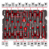 EINHELL Schraubendreher-Set, in E-Case-Einleger, Werkzeug-Set schwarz/rot, 17-teilig