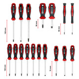 EINHELL Schraubendreher-Set, in E-Case-Einleger, Werkzeug-Set schwarz/rot, 17-teilig