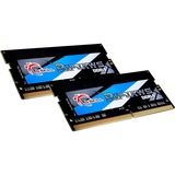 G.Skill SO-DIMM 16 GB DDR4-3200 (2x 8 GB) Dual-Kit, Arbeitsspeicher schwarz, F4-3200C22D-16GRS, Ripjaws, INTEL XMP